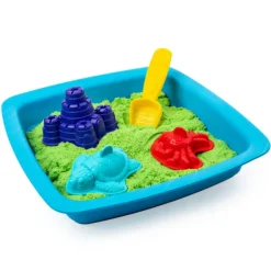 Spin Master Kinetic Sand - Coffret Chateau Et Son Bac - Sable Magique A Modeler- Mosaïque, Sable Et Paillettes