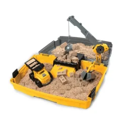 Spin Master Kinetic Sand - Mallette De Construction - Sable Magique A Modeler- Mosaïque, Sable Et Paillettes