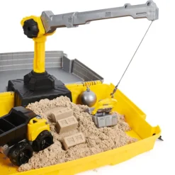Spin Master Kinetic Sand - Mallette De Construction - Sable Magique A Modeler- Mosaïque, Sable Et Paillettes