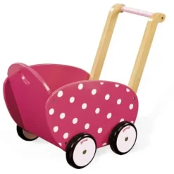 Janod Poussettes Poupons|Landau Framboisine En Bois