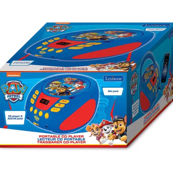 Lexibook Lecteur Cd Bluetooth Paw Patrol- Enceintes Bluetooth Et Casques Audio