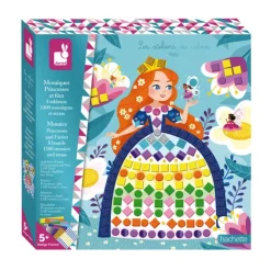 Janod Les Ateliers Du Calme - Mosaiques Princesses Et Fees- Mosaïque, Sable Et Paillettes