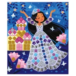 Janod Les Ateliers Du Calme - Mosaiques Princesses Et Fees- Mosaïque, Sable Et Paillettes