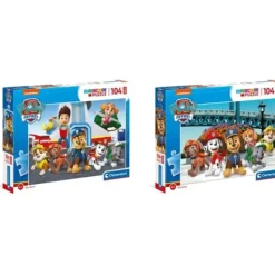Clementoni Puzzles Enfants De 50 À 249 Pièces|Lot De 2 Puzzles 104 Pieces - Pat'Patrouille