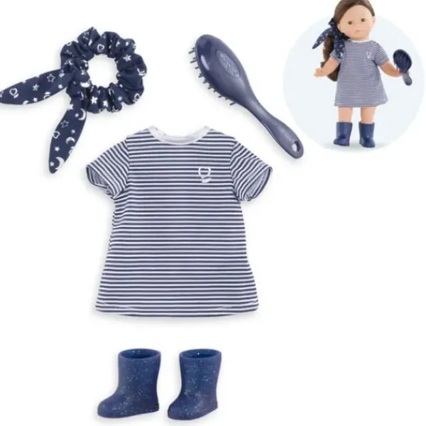 Corolle Accessoires Poupées|Ma Coffret Robe Rayee Et Accessoires