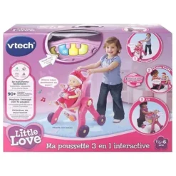 VTech Poussettes Poupons|Ma Poussette Interactive 3 En 1 - Little Love