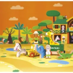 Janod Mondes Imaginaires|Mini Story - Figurines Safari En Bois