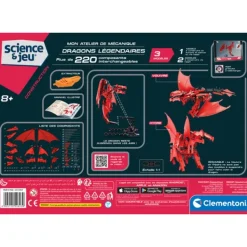Clementoni Mon Atelier Mecanique - Dragons Legendaires- Meccano, Engrenages