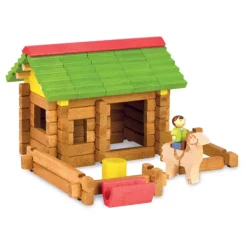 Jeujura Mon Premier Chalet Bois 64 Pieces- Planchettes Et Construction En Bois