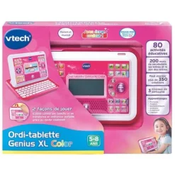 VTech Ordinateurs Et Jeux Interactifs|Ordinateur Tablette Genius Xl Color Rose