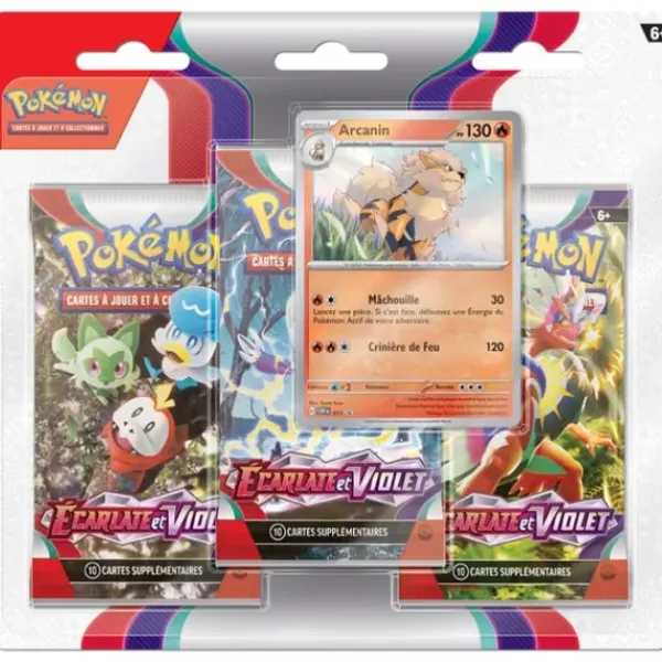 Asmodée Cartes À Collectionner|Pack Pokemon Ecarlate Et Violet - 3 Boosters