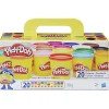 Play Doh Pate A Modeler - Pack De 20 Pots Play-Doh- Pate À Modeler, Modelage Et Gravure