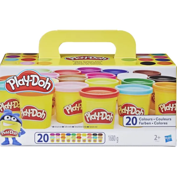 Play Doh Pate A Modeler - Pack De 20 Pots Play-Doh- Pate À Modeler, Modelage Et Gravure