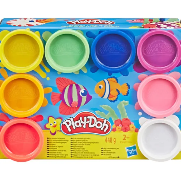 Play Doh Pate A Modeler - Pack De 8 Pots Play-Doh- Pate À Modeler, Modelage Et Gravure