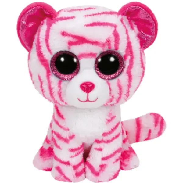 TY Mini Peluches|Peluche Beanie Boo'S Asia Le Tigre Rose 15Cm