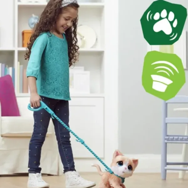 Hasbro Peluches Interactives|Peluche Interactive Chaton Grands Marcheurs - Furreal Walkalots