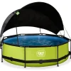 Exit Toys Piscine Lime 300 X 76 Avec Pompe Filtrante Et Voile D'Ombrage- Bouées Jeux Gonflables Et Piscines