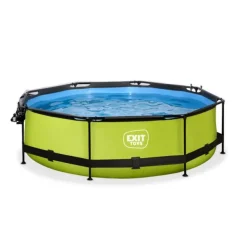 Exit Toys Piscine Lime 300 X 76 Avec Pompe Filtrante Et Dome- Bouées Jeux Gonflables Et Piscines