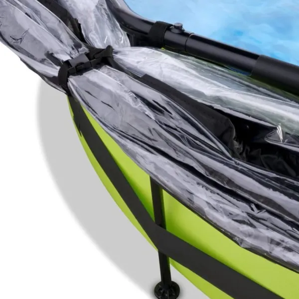 Exit Toys Piscine Lime 300 X 76 Avec Pompe Filtrante Et Dome- Bouées Jeux Gonflables Et Piscines