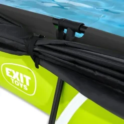 Exit Toys Piscine Lime 220 X 150 X 65 Avec Pompe Filtrante Et Voile D'Ombrage- Bouées Jeux Gonflables Et Piscines