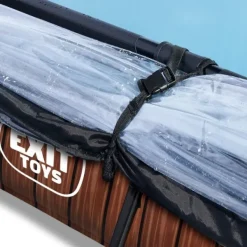 Exit Toys Piscine Wood 300 X 200 X 65 Avec Pompe Filtrante Et Dome- Bouées Jeux Gonflables Et Piscines