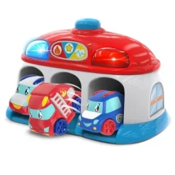 WOOD N PLAY Garages Et Circuits|Piste De Voiture En Bois 4 Véhicules