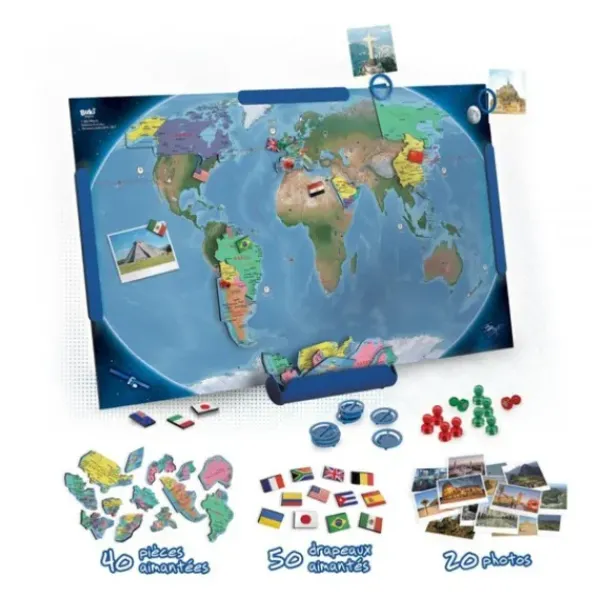 Buki Découvrir Le Monde|Planisphere Magnetique