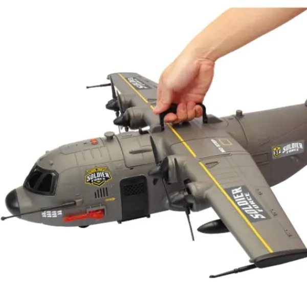 Invincible Heroes Avions Radiocommandés|Porte-Avions 5 Véhicules Et Accessoires + Effets Sonores - 76 Cm