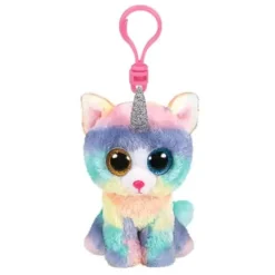 TY Peluches Porte-clés|Porte-clés Beanie Boo'S Heather Le Chat