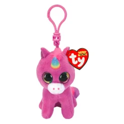 TY Porte-clés Licorne En Peluche- Porte-clés