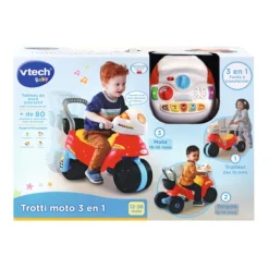VTech Porteur Trotti Moto 3 En 1- Porteurs & Jouets À Bascules