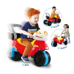 VTech Porteur Trotti Moto 3 En 1- Porteurs & Jouets À Bascules