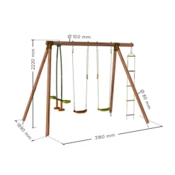 Soulet Portique En Bois Gabin- Balancoires Et Portiques
