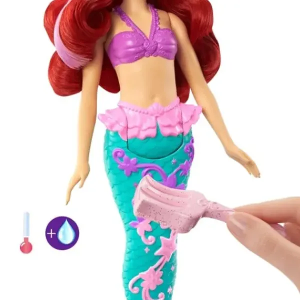 Mattel Poupées|Poupee Ariel Cheveux Fabuleux - Disney Princesses