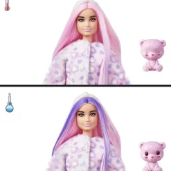 Mattel Barbie Et Poupées Mannequin|Poupee Barbie Cutie Reveal Ourson Rose