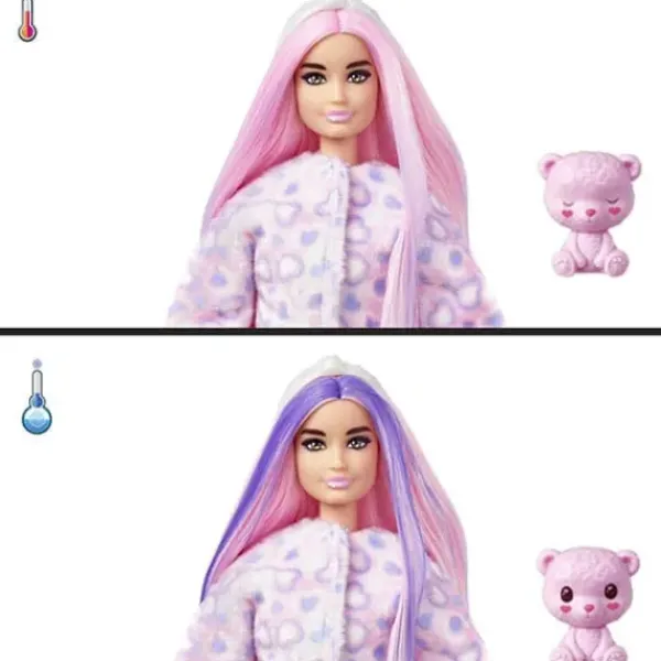 Mattel Barbie Et Poupées Mannequin|Poupee Barbie Cutie Reveal Ourson Rose