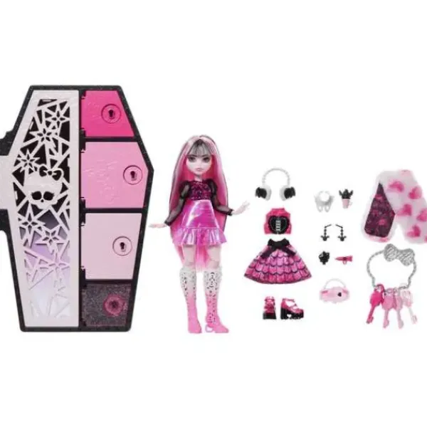Mattel Poupées|Poupee Draculaura Et Son Casier Secret - Monster High