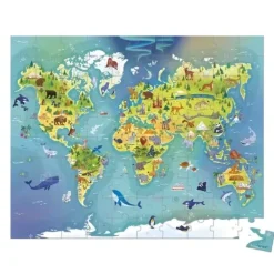 Janod Puzzles Enfants De 50 À 249 Pièces|Puzzle 100 Pieces - Monde