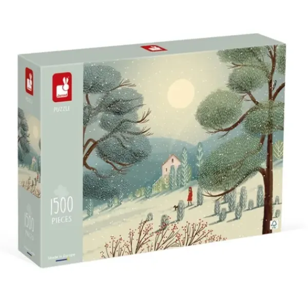 Janod Puzzle 1500 À 3000 Pièces|Puzzle 1500 Pieces - Paysage D'Hiver