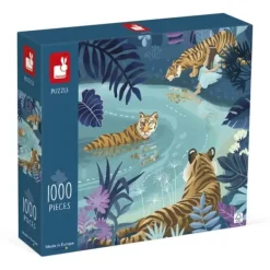 Janod Puzzle 1500 À 3000 Pièces|Puzzle 1000 Pieces - Tigres Au Clair De Lune