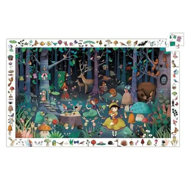 Djeco Puzzles Enfants De 50 À 249 Pièces|Puzzle 100 Pieces D'Observation Foret Enchantee
