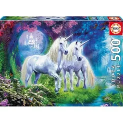 Educa Puzzles Adultes|Puzzle 500 Pieces Licornes Dans La Foret