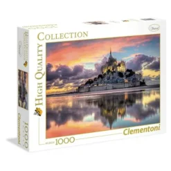 Clementoni Puzzles Adultes|Puzzle 1000 Pieces Mont Saint-Michel