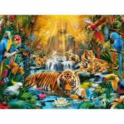 Clementoni Puzzles Adultes|Puzzle 1000 Pieces Tigre Mystique