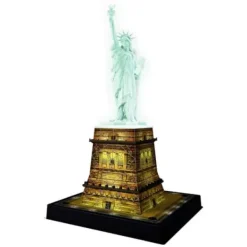 Ravensburger Puzzles 3D|Puzzle 3D Statue De La Liberte Led 108 Pieces