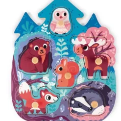 Janod Puzzles Bois|Puzzle En Bois Happy Forest 6 Pieces