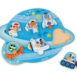 Janod Puzzles Bois|Puzzle En Bois Happy Space 6 Pieces