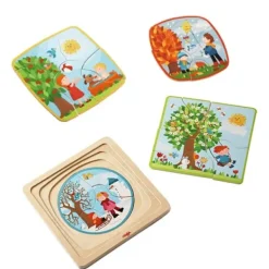 Haba Puzzles Bois|Puzzle En Bois Ma Saison Preferee