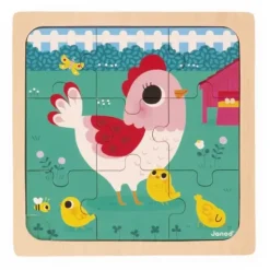 Janod Puzzles Bois|Puzzle En Bois Poulette Henriette