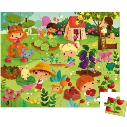 Janod Puzzle Bébé / Enfant|Puzzle Le Potager 36 Pieces